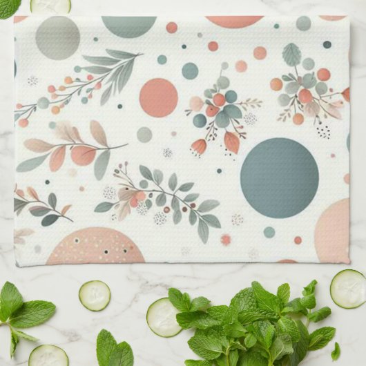 Linge De Cuisine Boule mignonne aux feuilles (Plié)