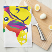 Linge De Cuisine Bouledogue français arc-en-ciel (Quart Plié)