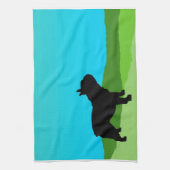 Linge De Cuisine Bouledogue français de ciel bleu (Vertical)