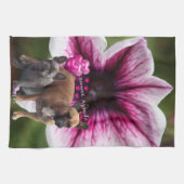 Linge De Cuisine Bouledogue français Fleurs Bouledogue français  (Horizontal)