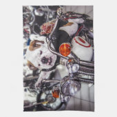 Linge De Cuisine Bouledogue sur la moto (Vertical)