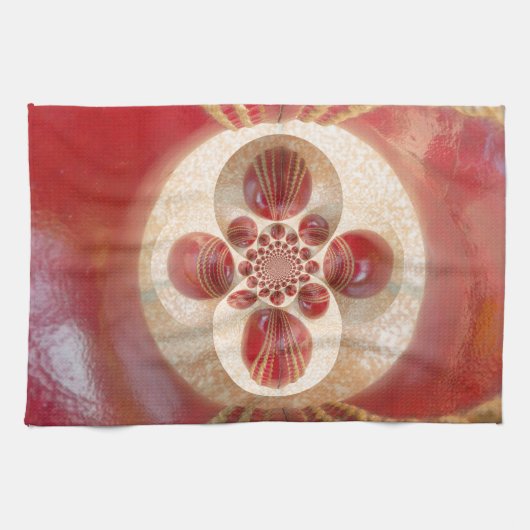 Linge De Cuisine Boules de cricket rouge Art Abstrait Design d'impr (Horizontal)