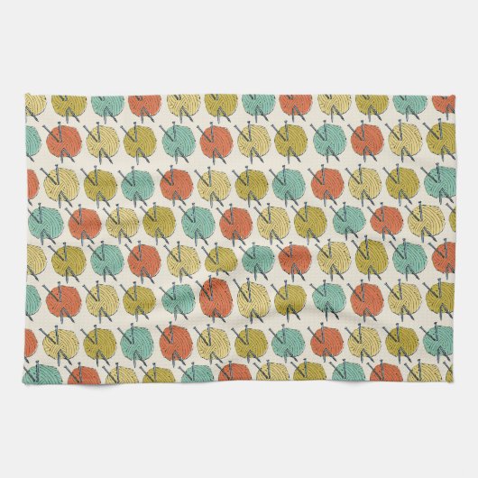 Linge De Cuisine Boules de motif de laine (Horizontal)