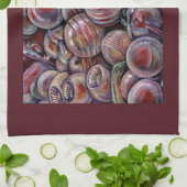 Linge De Cuisine Boules de Noël rouges (Plié)