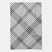 Linge De Cuisine Boules ou trous noirs à gris, carré croisé (Vertical)