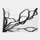 Linge De Cuisine Bouquet Blanc : Abstrait blanc & noir (Horizontal)