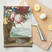 Linge De Cuisine Bouquet de fleurs Ambrosius Bosschaert Art (Quart Plié)