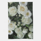 Linge De Cuisine Bouquet de fleurs blanches (Vertical)
