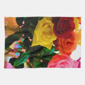 Linge De Cuisine bouquet de fleurs de rose (Horizontal)