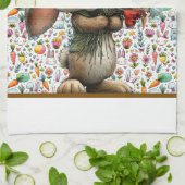 Linge De Cuisine Bouquet de lapin de Pâques (Plié)