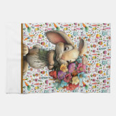 Linge De Cuisine Bouquet de lapin de Pâques (Horizontal)