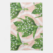 Linge De Cuisine Bouquet de lys de la vallée fleurs sur rose (Vertical)