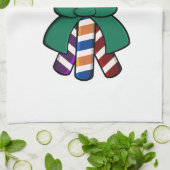 Linge De Cuisine Bouquet de sucres de canne - ruban vert (Plié)