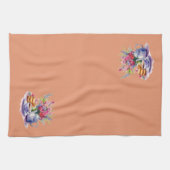 Linge De Cuisine Bouquet de thé de automne violet et rose (Horizontal)