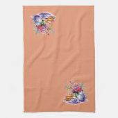 Linge De Cuisine Bouquet de thé de automne violet et rose (Vertical)