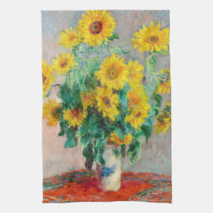 Linge De Cuisine Bouquet de tournesols Claude Monet
