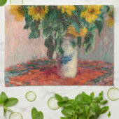 Linge De Cuisine Bouquet de tournesols par Monet Art impressionnist (Plié)