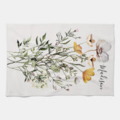 Linge De Cuisine Bouquet Fleur sauvage séché par monogramme (Horizontal)