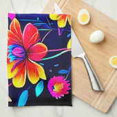 Linge De Cuisine Bouquet floral vif (Quart Plié)