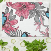 Linge De Cuisine Bouquet tropical (Plié)