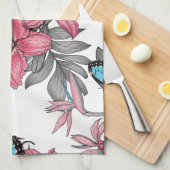 Linge De Cuisine Bouquet tropical (Quart Plié)