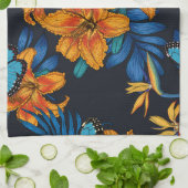 Linge De Cuisine Bouquet tropical (Plié)