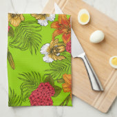 Linge De Cuisine Bouquet tropical (Quart Plié)