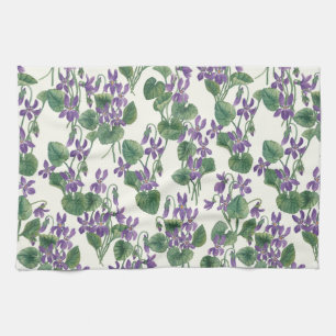 Linge De Cuisine Bouquets aquarelles de violettes