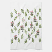 Linge De Cuisine Bouquets roses blancs (Vertical)