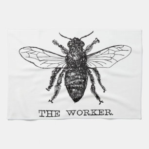 Linge De Cuisine Bourdon noir ouvrier abeille miel