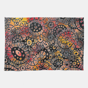 Linge De Cuisine Bourgogne Tranquille Oval Corals Art original