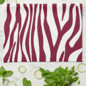 Linge De Cuisine Bourgogne Zebra Poster de animal (Plié)