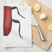 Linge De Cuisine Bousier rouge (Quart Plié)