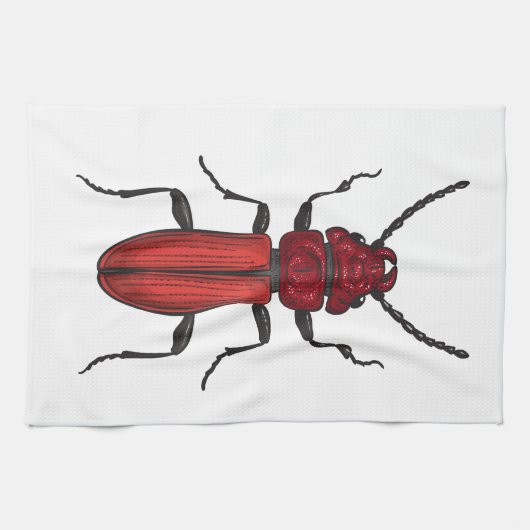 Linge De Cuisine Bousier rouge (Horizontal)