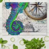 Linge De Cuisine Boussole d'hippocampe (Plié)