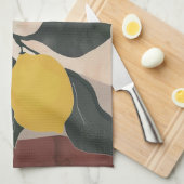 Linge De Cuisine Bouteille de citron avec Artwork de fruits Abstrai (Quart Plié)