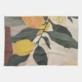 Linge De Cuisine Bouteille de citron avec Artwork de fruits Abstrai (Horizontal)