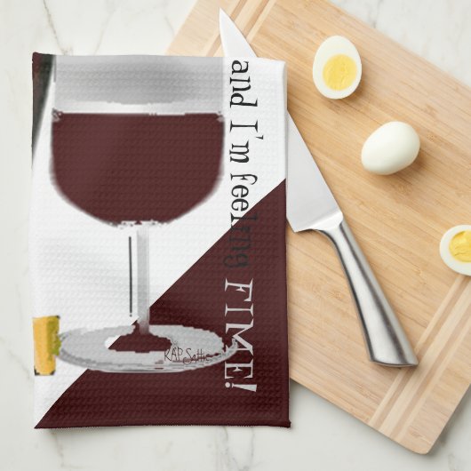 Linge De Cuisine Bouteille de vin (Quart Plié)