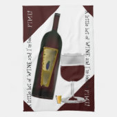 Linge De Cuisine Bouteille de vin (Vertical)