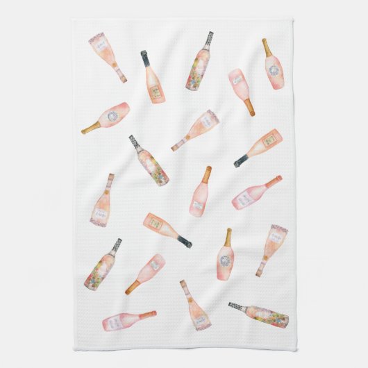 Linge De Cuisine bouteille de vin rose rosé rose bouteille d'aquare (Vertical)
