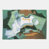 Linge De Cuisine Bouteille et plat de fruits de Juan Gris, Cubisme  (Horizontal)