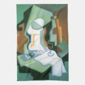 Linge De Cuisine Bouteille et plat de fruits de Juan Gris, Cubisme  (Vertical)