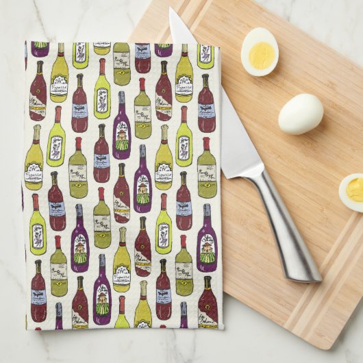 Linge De Cuisine Bouteilles à vin (Quart Plié)