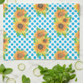 Linge De Cuisine Bouteilles de fleurs de tournesol (Plié)