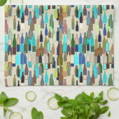 Linge De Cuisine Bouteilles de vin, couleur multi, arrière - plan (Plié)