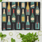 Linge De Cuisine Bouteilles de vin noir (Plié)