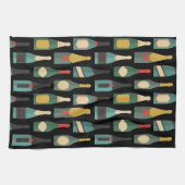 Linge De Cuisine Bouteilles de vin noir (Horizontal)