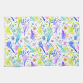 Linge De Cuisine Bouteilles en Aquarelle Whimsical (Horizontal)