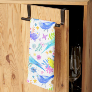 Linge De Cuisine Bouteilles en Aquarelle Whimsical