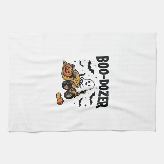 Linge De Cuisine Bouteur fantôme Halloween Design_1 (Horizontal)